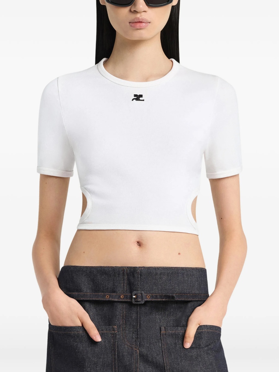 Tricou COURRÈGES alb - Img 4