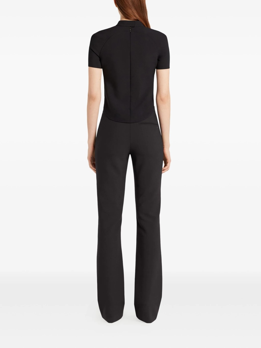 Tricou COURRÈGES negru din lana si polyester - Img 4