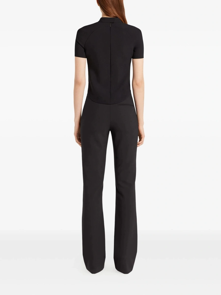 Tricou COURRÈGES negru din lana si polyester - Img 4