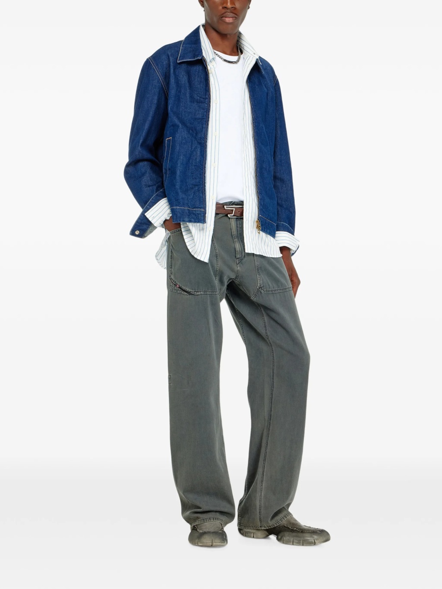 Tricou Diesel alb din elastan si bumbac organic - Img 2