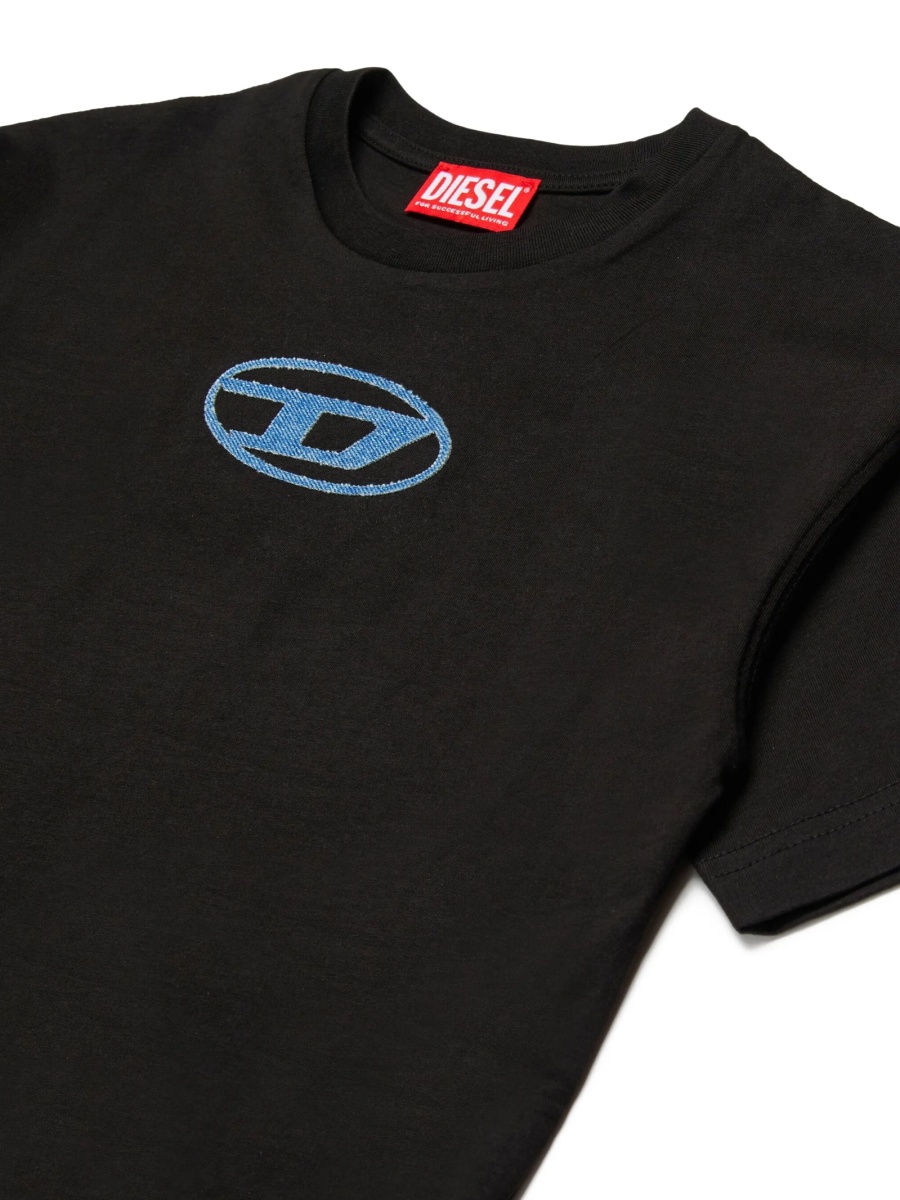 Tricou Diesel negru din bumbac - Img 3