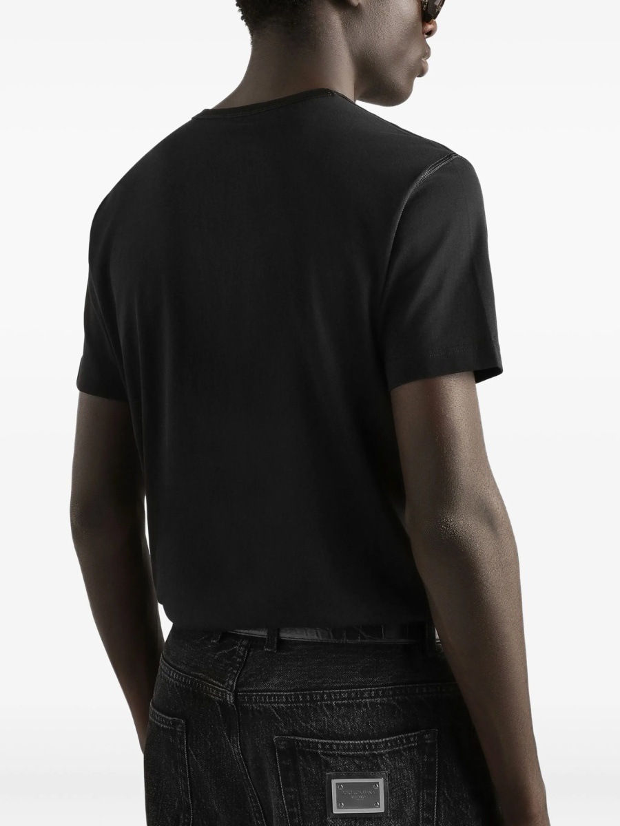 Tricou Dolce &amp; Gabbana negru din bumbac - Img 4