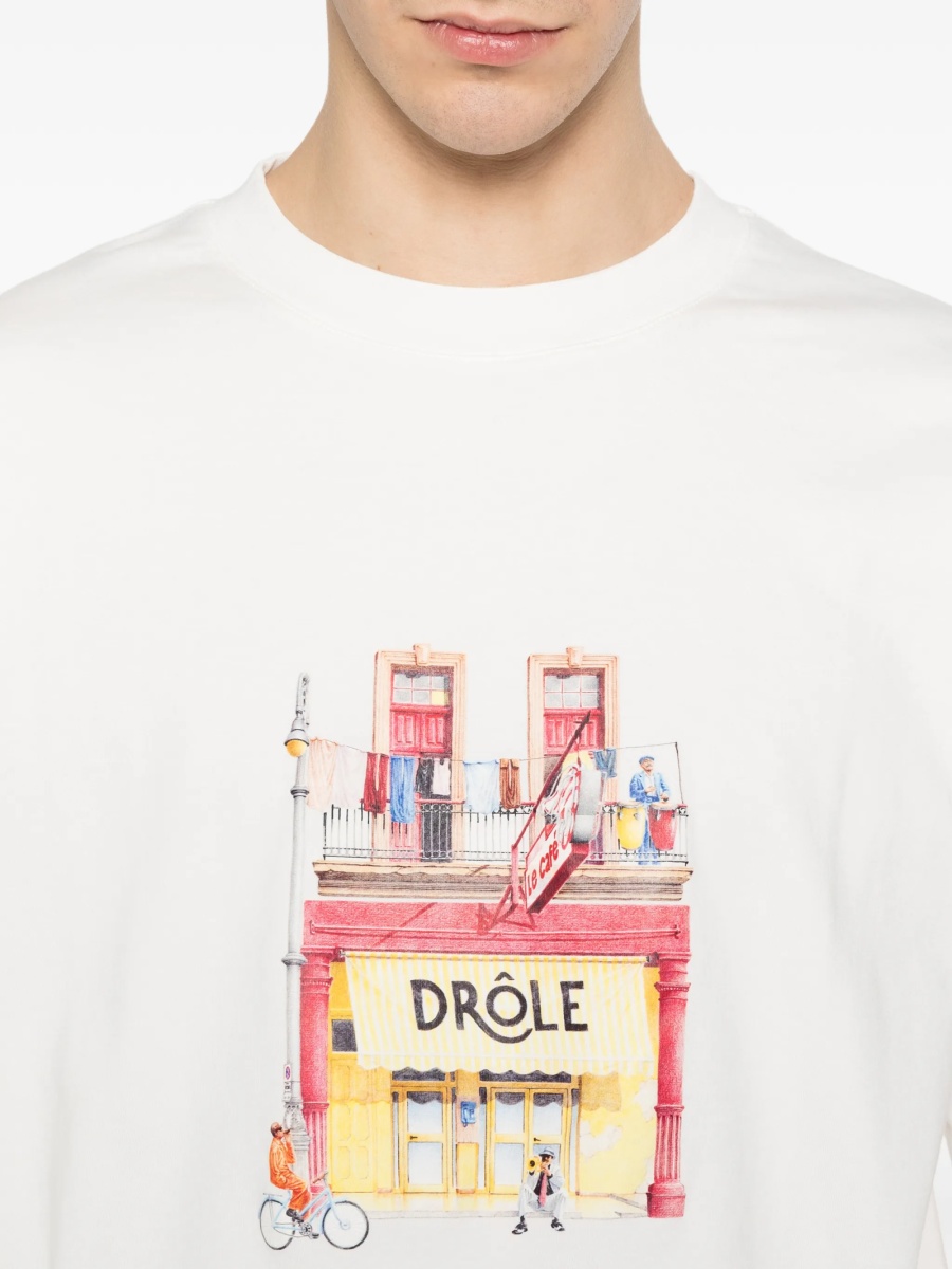 Tricou DRÔLE DE MONSIEUR alb - Img 5
