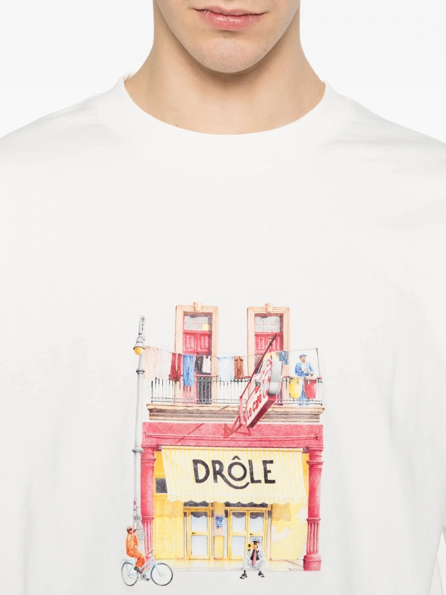 Tricou DRÔLE DE MONSIEUR alb - Img 5