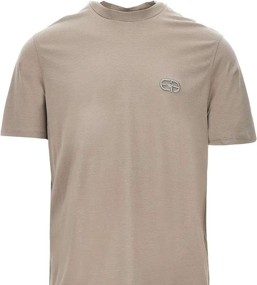 Tricou Emporio Armani din lyocell si jerse - Img 2