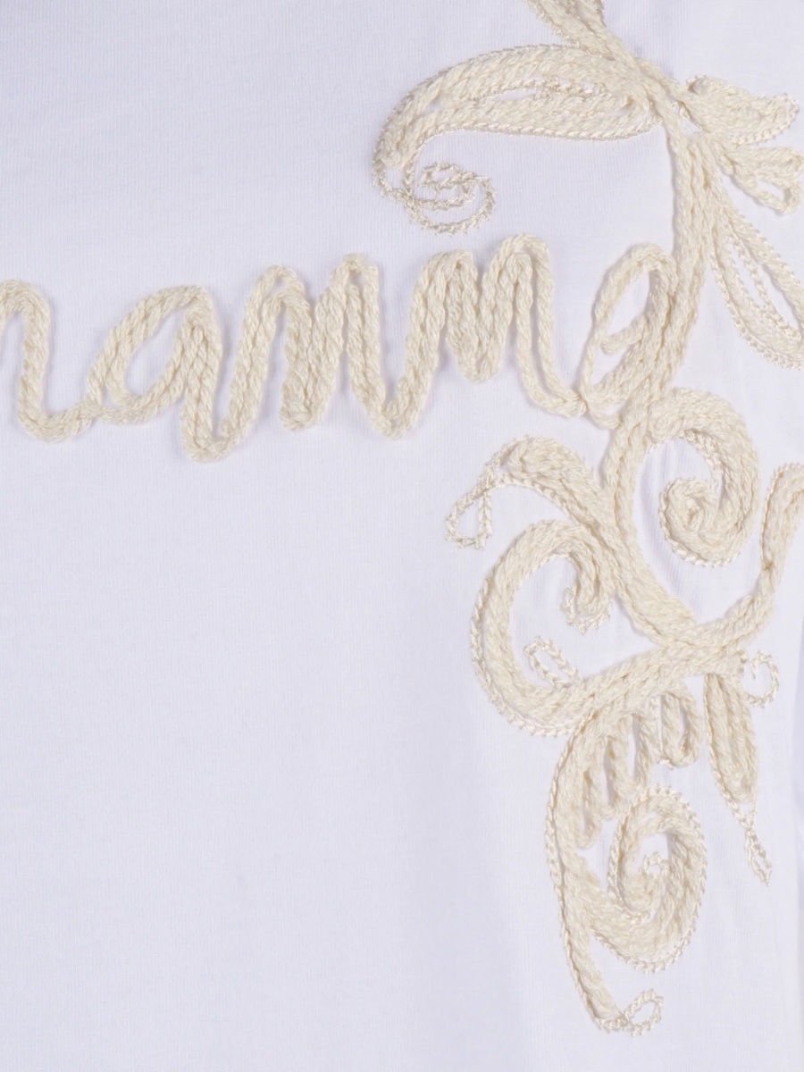 Tricou Ermanno Scervino alb din bumbac - Img 3