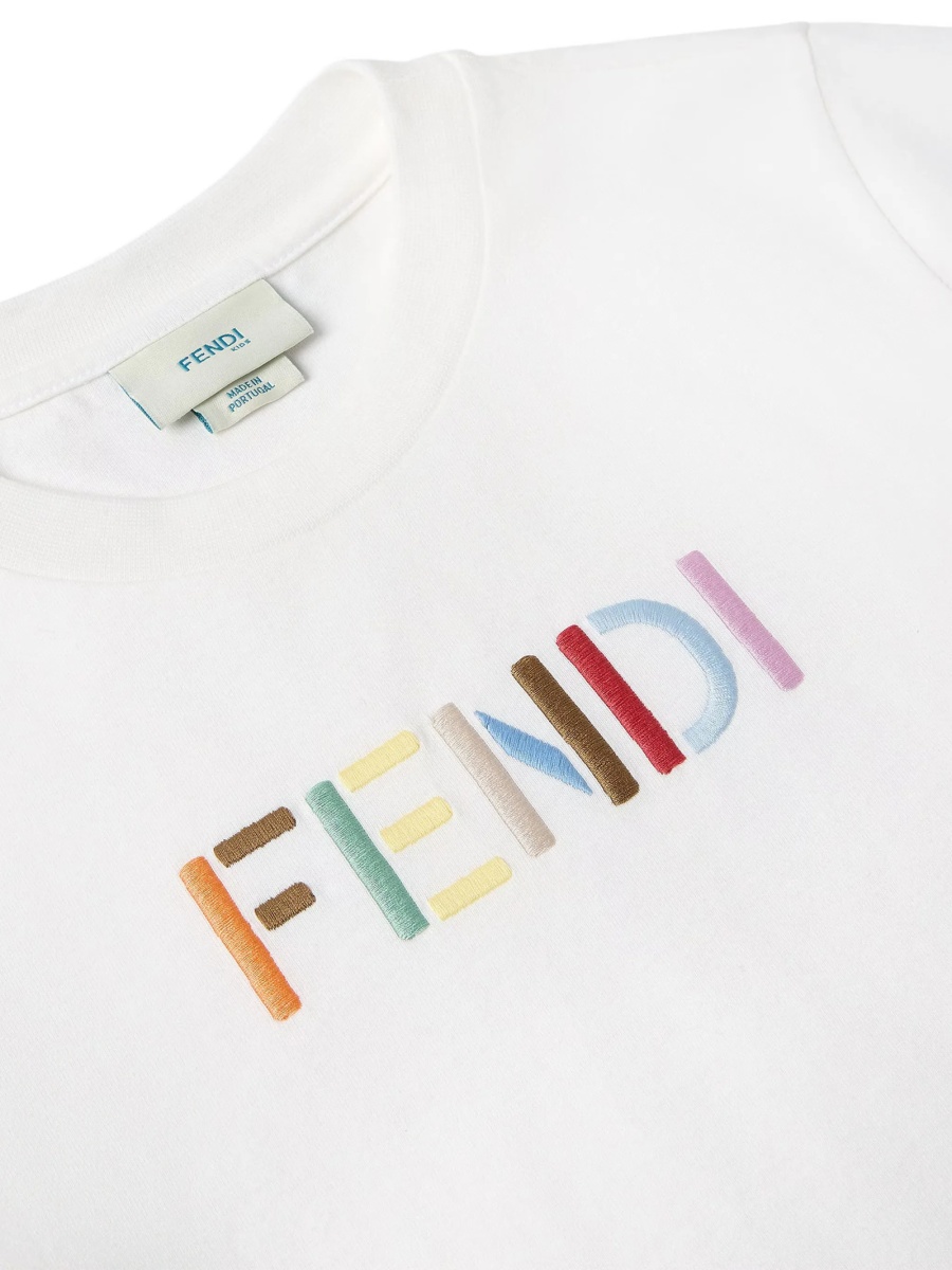 Tricou Fendi alb din bumbac - Img 3