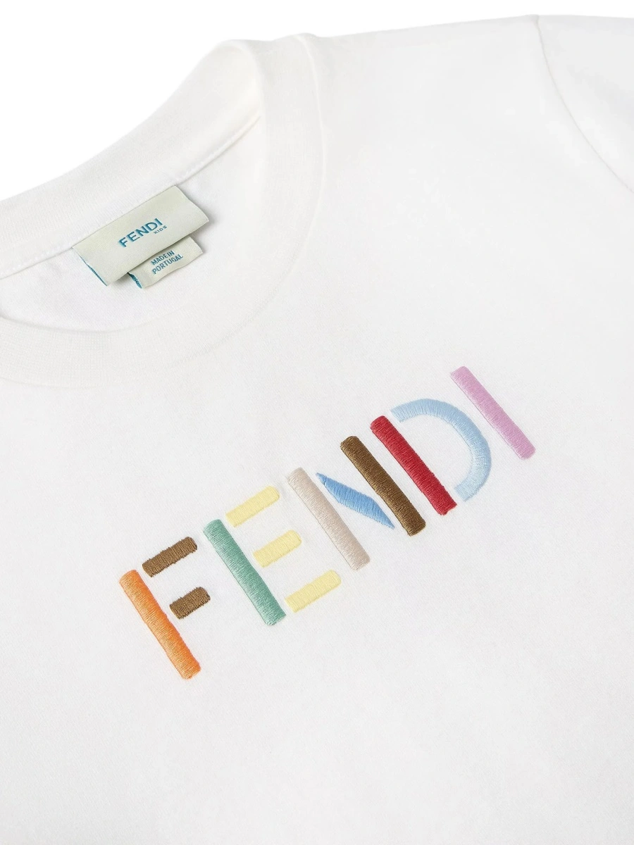 Tricou Fendi alb din bumbac - Img 3