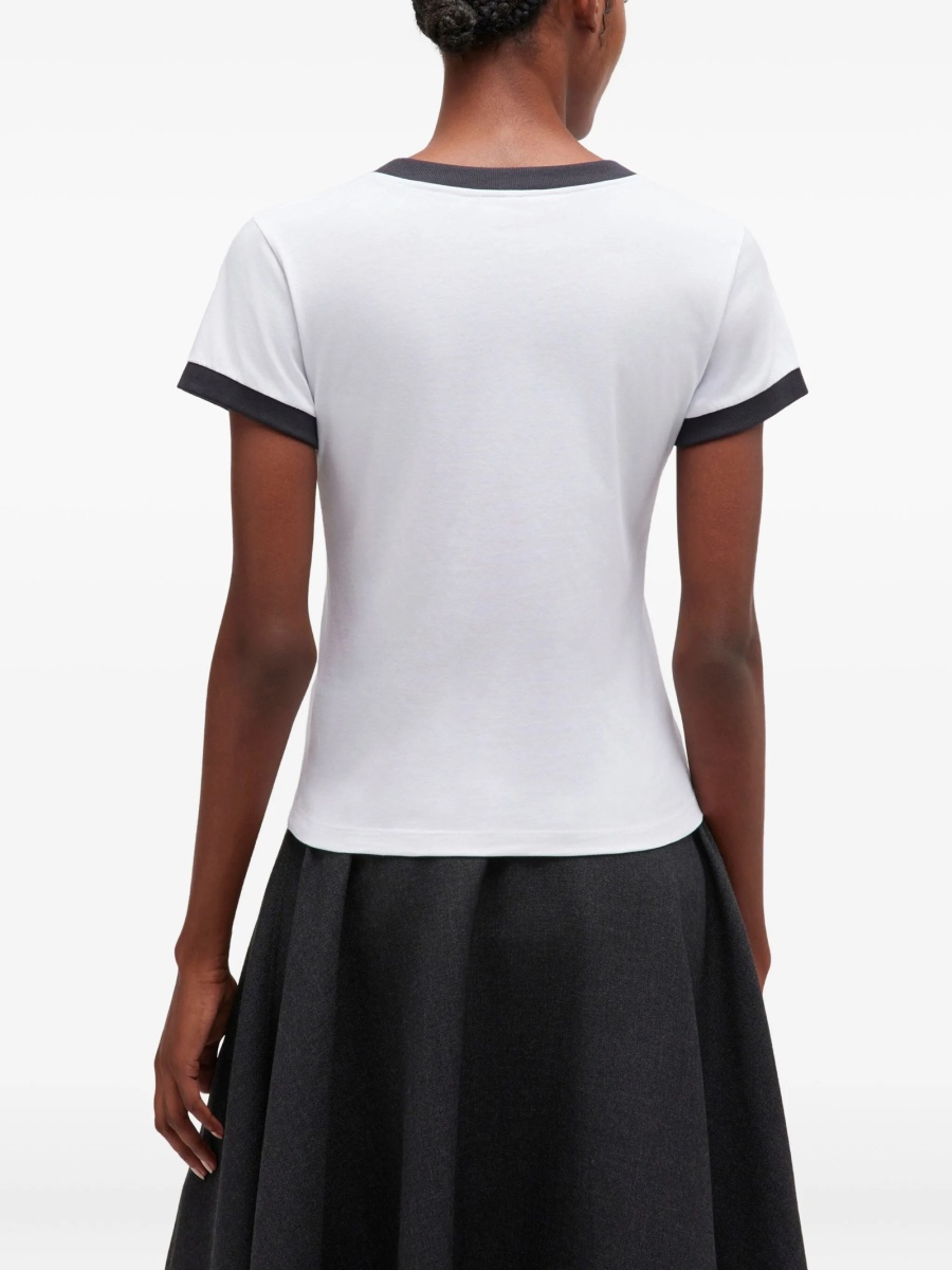 Tricou Ganni alb - Img 4