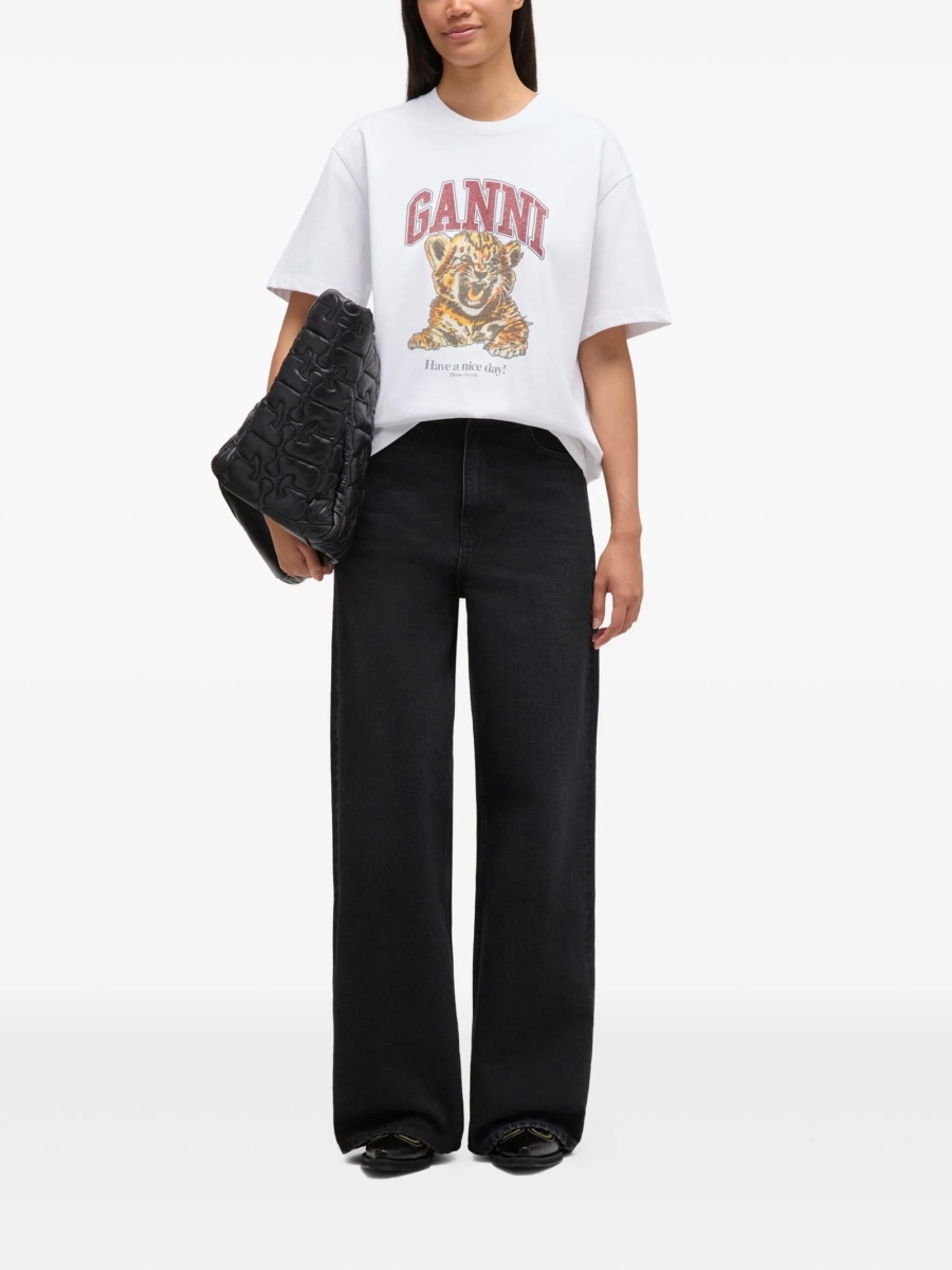 Tricou Ganni alb - Img 2