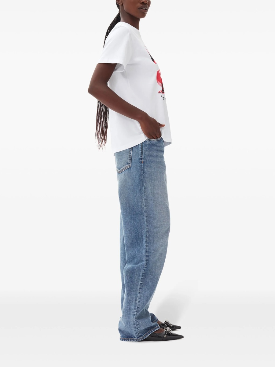 Tricou Ganni alb - Img 3