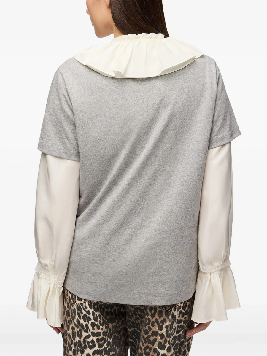 Tricou Ganni gri - Img 4