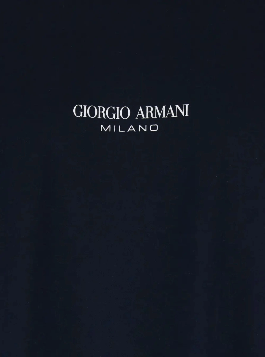Tricou Giorgio Armani albastru din bumbac - Img 3