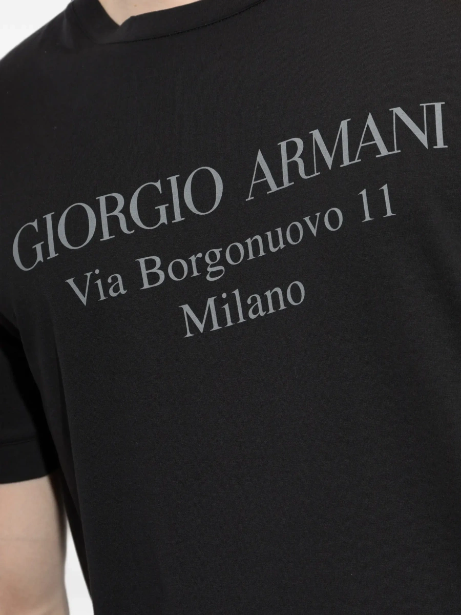 Tricou Giorgio Armani negru din bumbac - Img 7