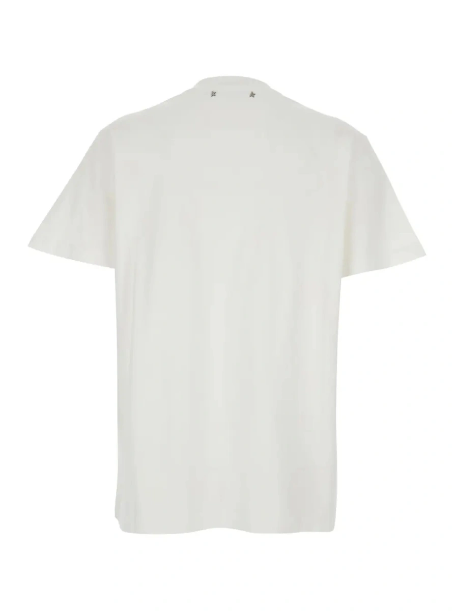 Tricou Golden Goose alb din bumbac - Img 2