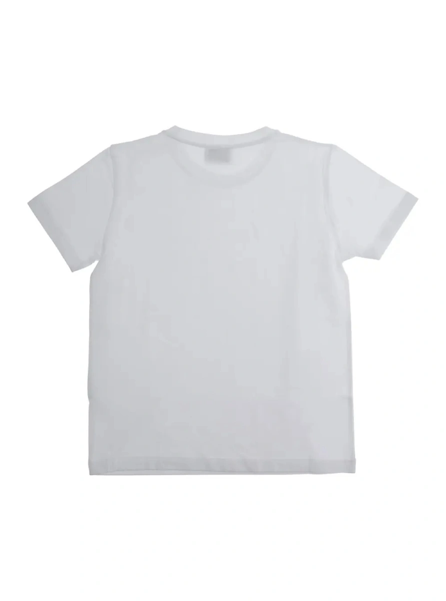 Tricou GOLDEN GOOSE KIDS alb din bumbac - Img 2