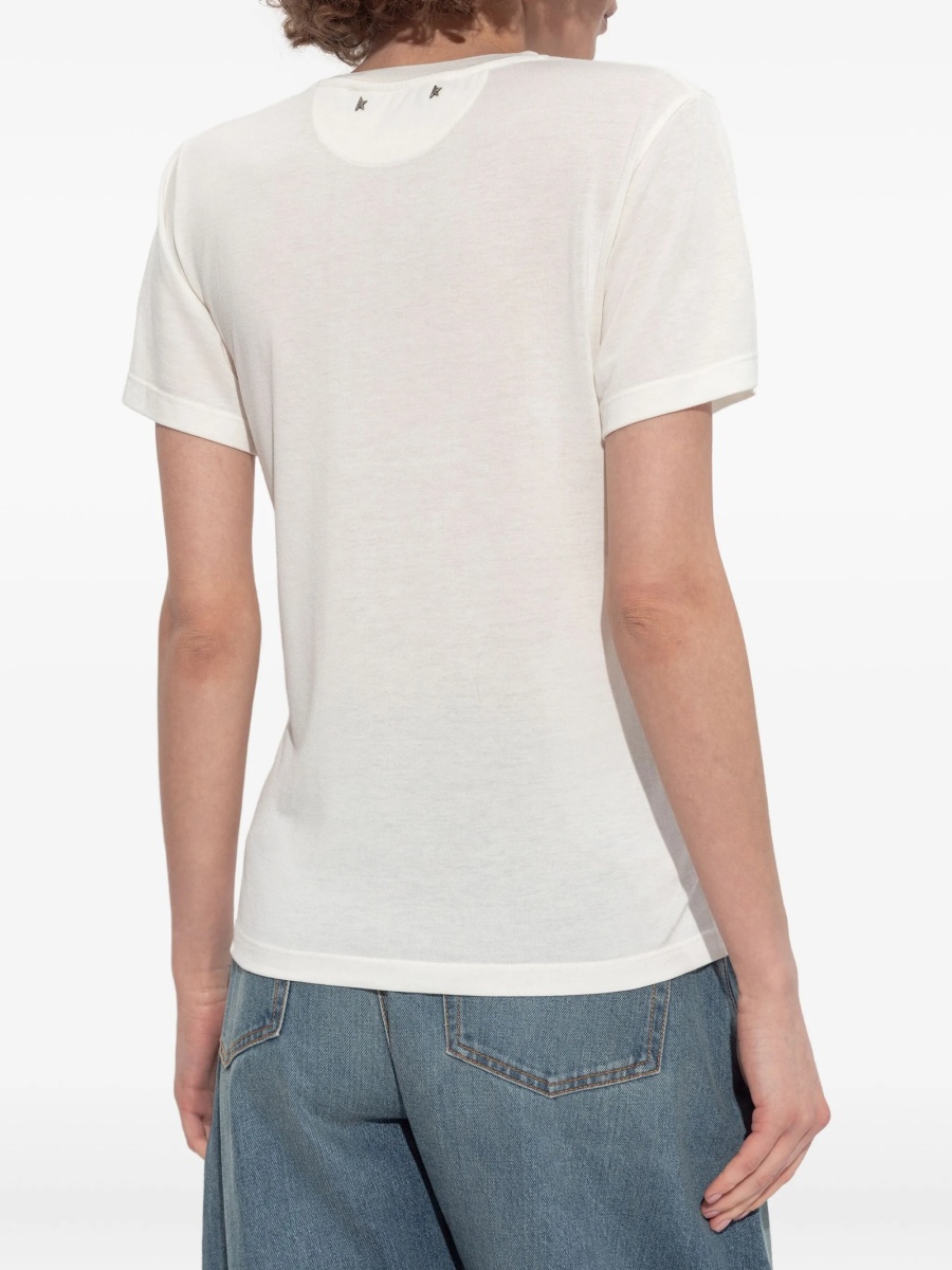 Tricou Golden Goose star alb - Img 4