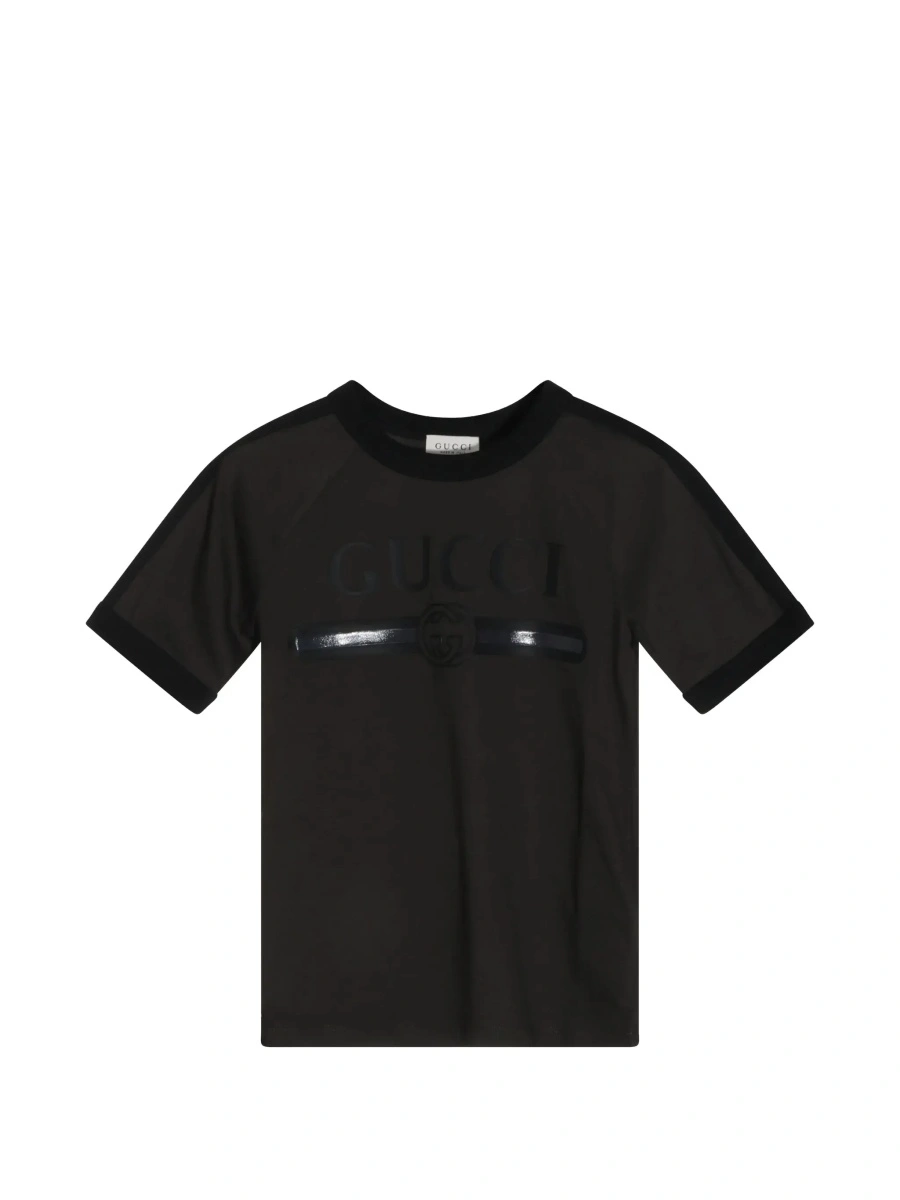 Tricou Gucci negru din bumbac - Img 5