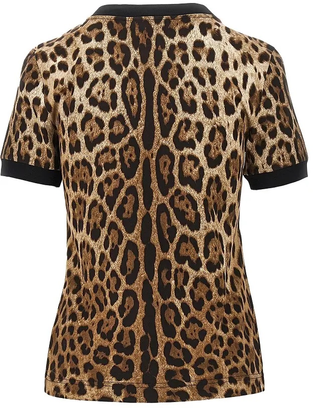 Tricou Leopard-print jersey T-shirt - Img 3