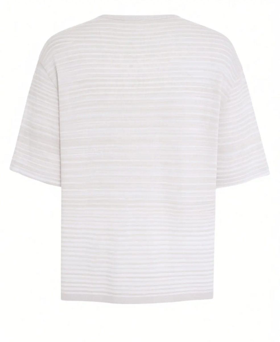 Tricou Linen blend knit t-shirt - Img 3