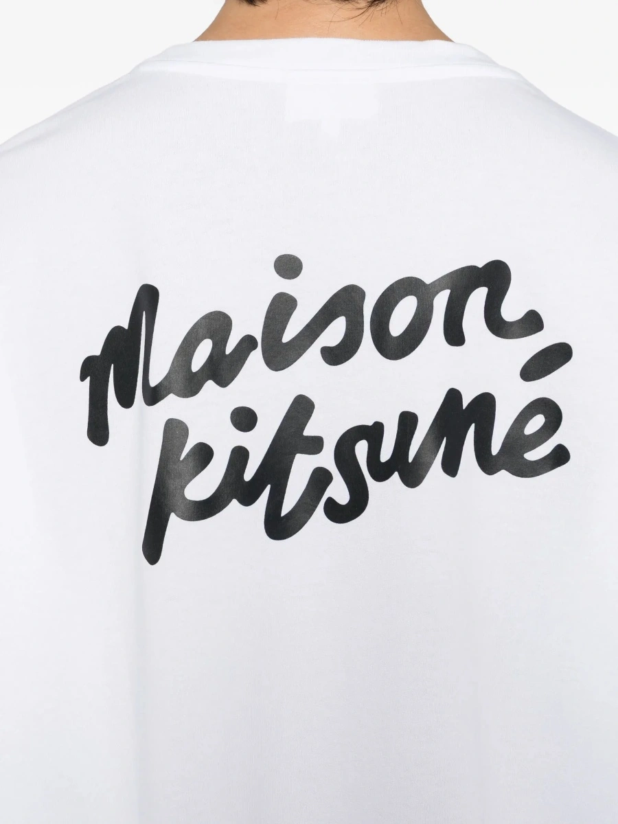 Tricou MAISON KITSUNÉ alb din bumbac - Img 6