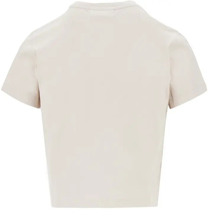 Tricou MAISON KITSUNÉ 'Poetic Script' print cropped T-shirt - Img 3
