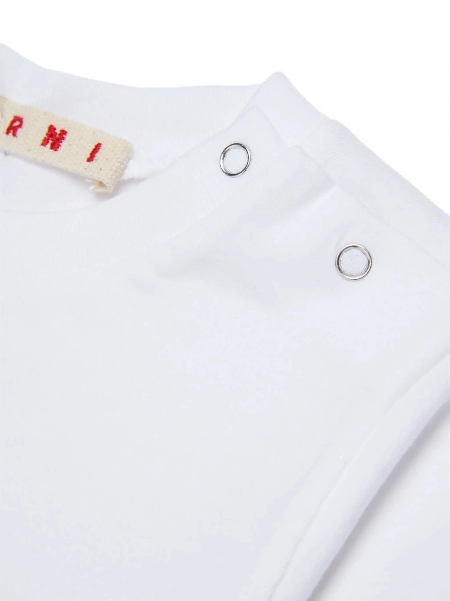 Tricou Marni alb din bumbac - Img 6