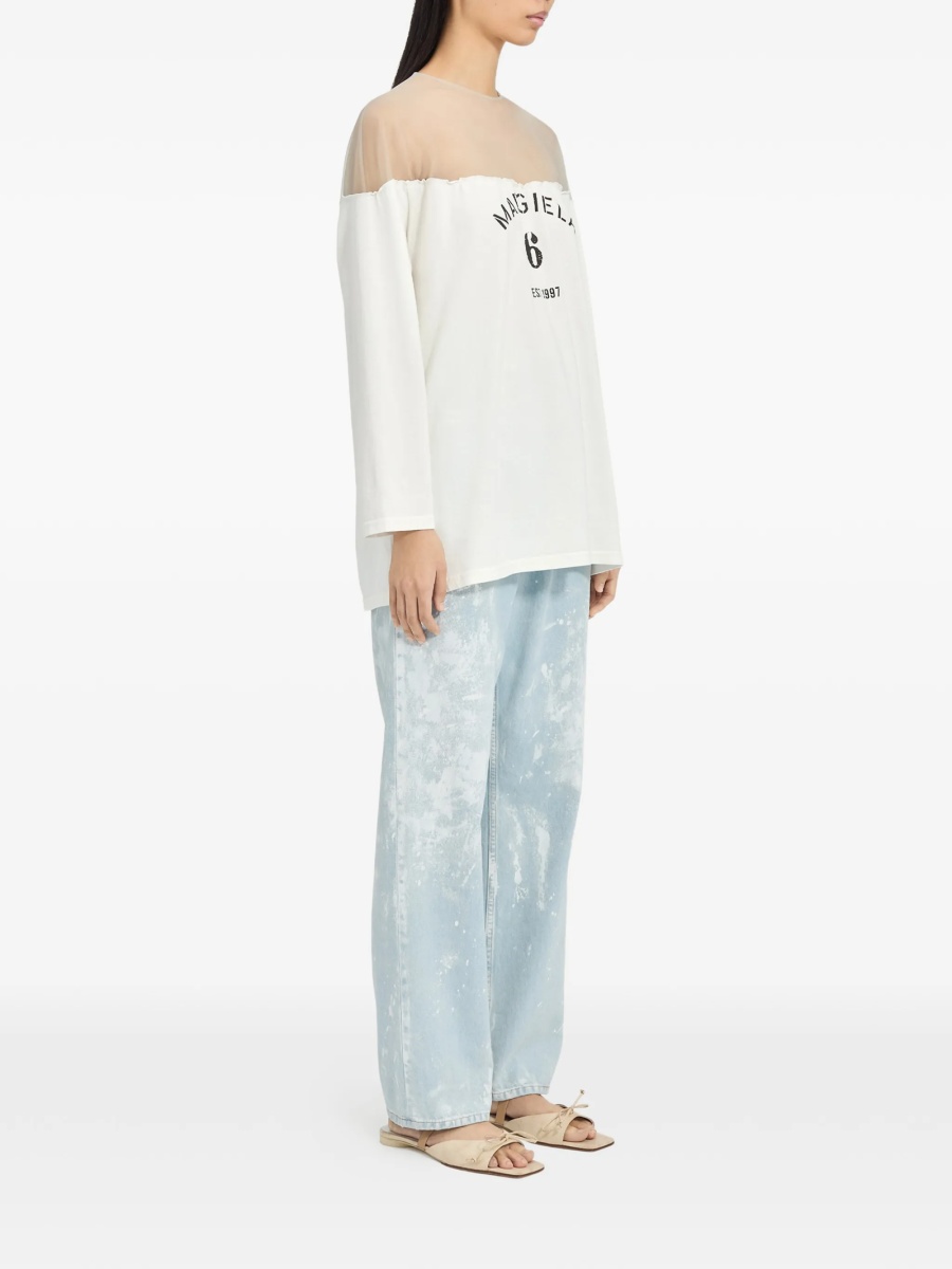 Tricou MM6 Maison Margiela alb - Img 3