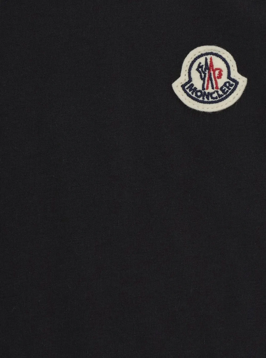 Tricou Moncler negru din bumbac - Img 3