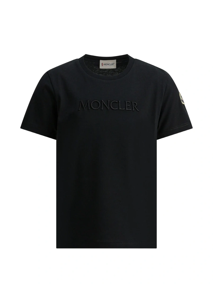 Tricou Moncler negru din bumbac - Img 7