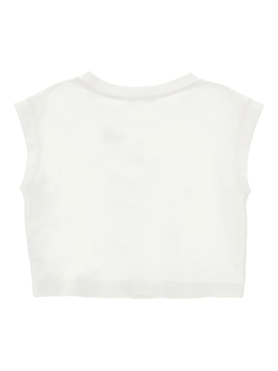 Tricou Monnalisa alb din vascoza si elastan - Img 2