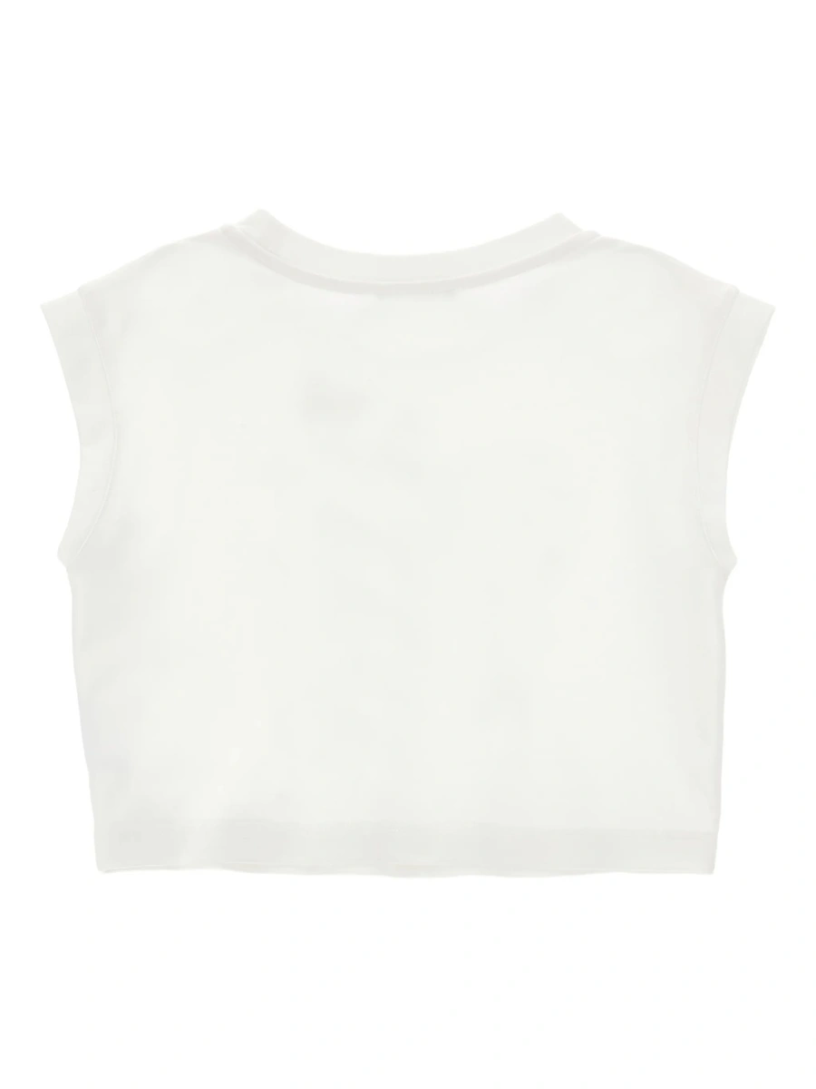 Tricou Monnalisa alb din vascoza si elastan - Img 2