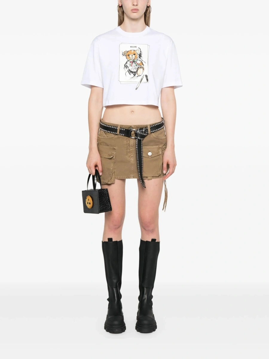 Tricou Moschino alb - Img 2