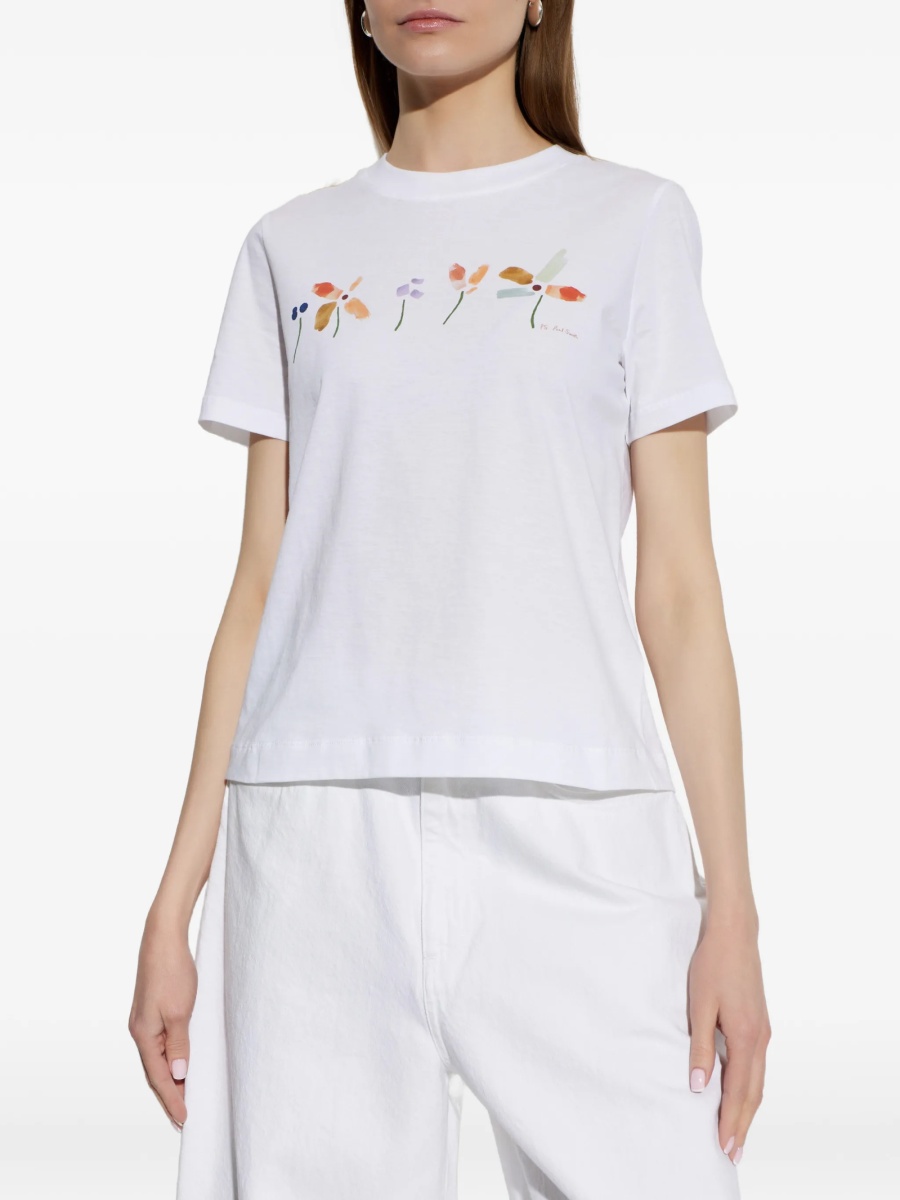 Tricou Paul Smith alb din bumbac - Img 3