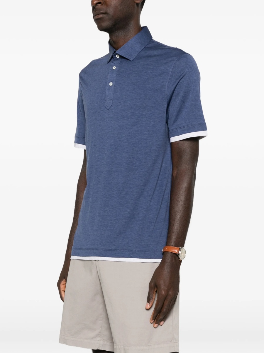 Tricou Polo Brunello Cucinelli albastru - Img 3