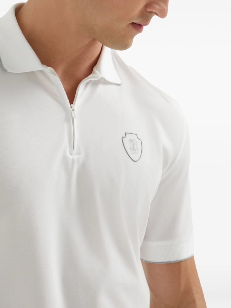 Tricou Polo Brunello Cucinelli alb - Img 5