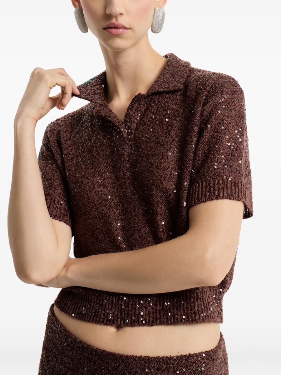 Tricou Polo Brunello Cucinelli maro - Img 5