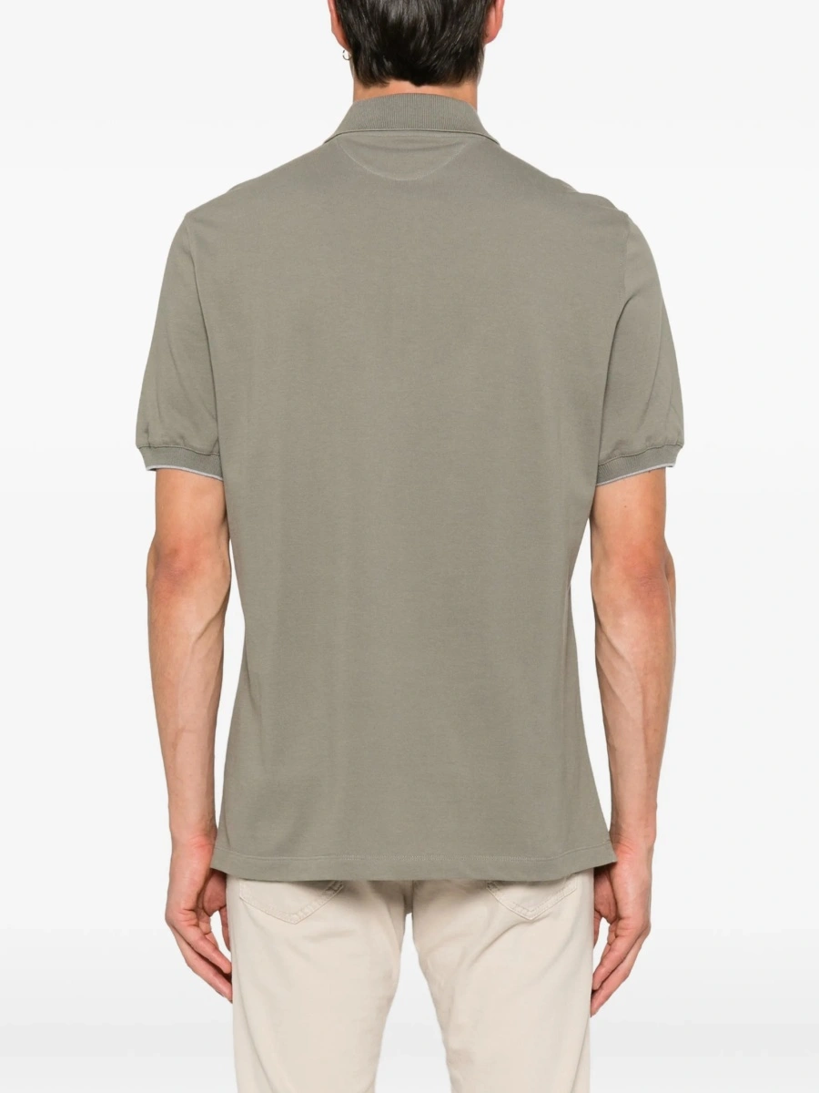 Tricou Polo Brunello Cucinelli verde - Img 4