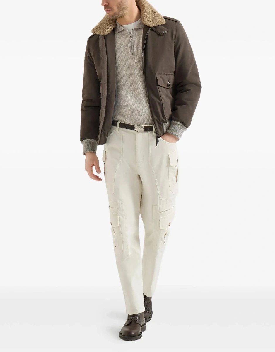 Tricou Polo Cashmere Milano Stitch Polo Sweater with zip - Img 4