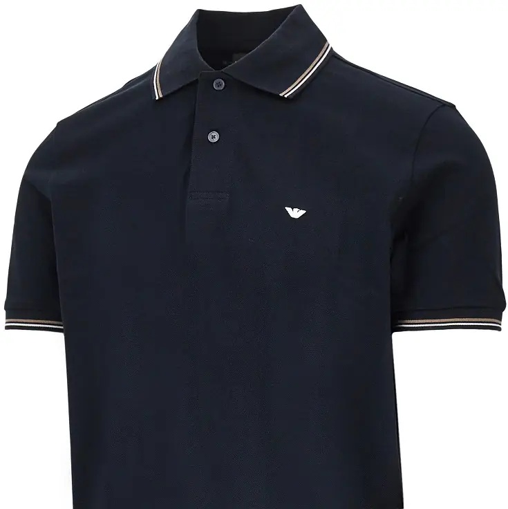 Tricou Polo Eagle embroidery stretch piquet polo shirt - Img 2