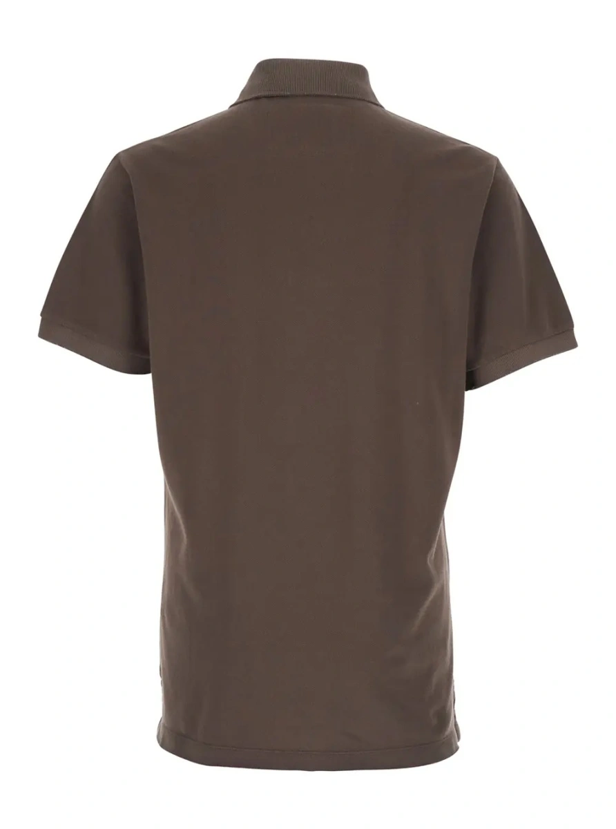 Tricou polo ERL maro din bumbac - Img 2
