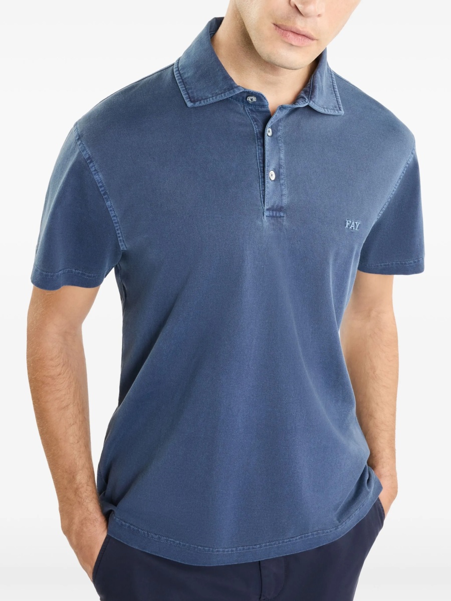 Tricou Polo Fay albastru - Img 3