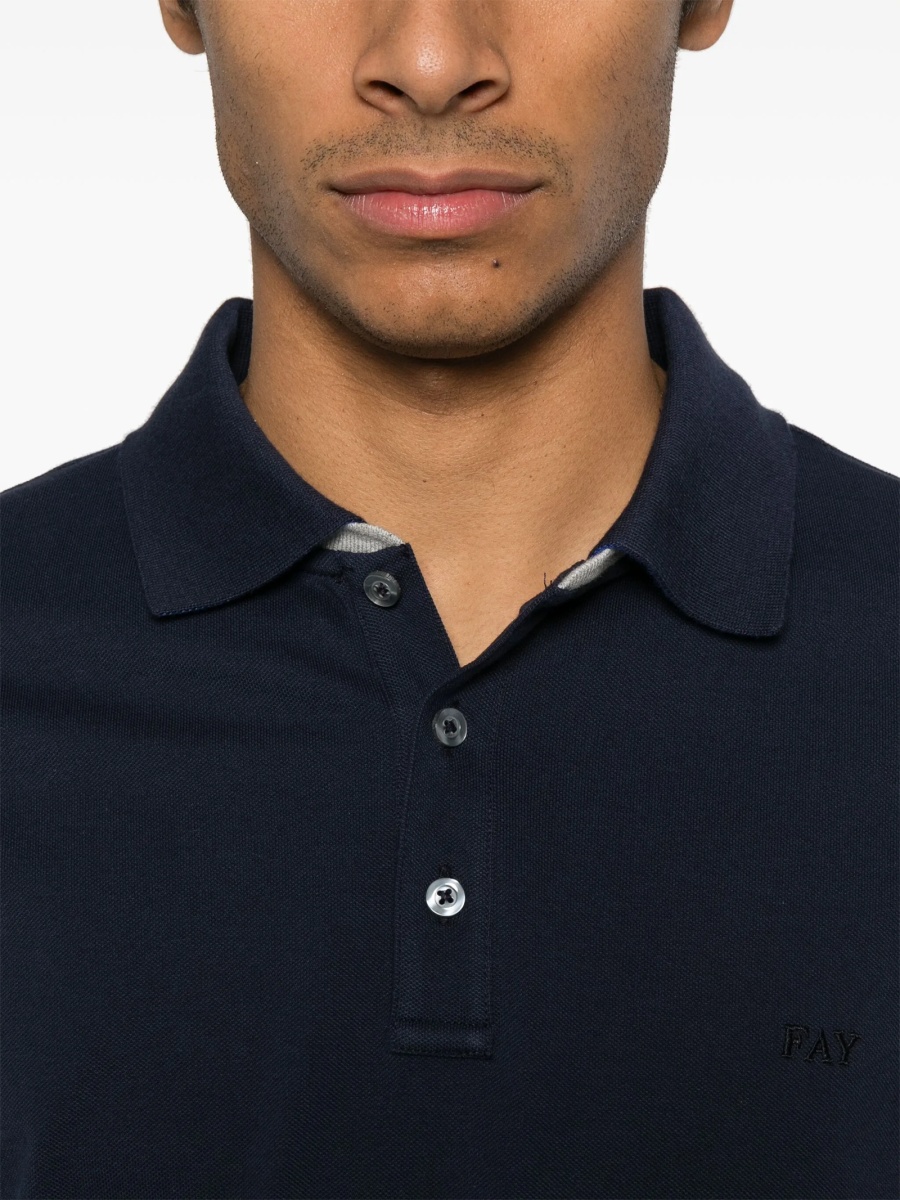 Tricou Polo Fay albastru - Img 4