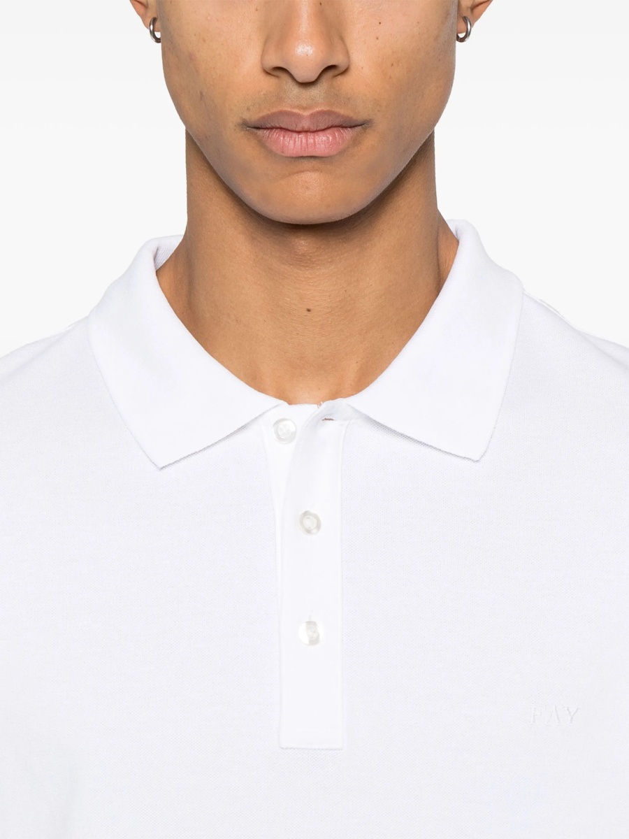 Tricou Polo Fay alb - Img 4