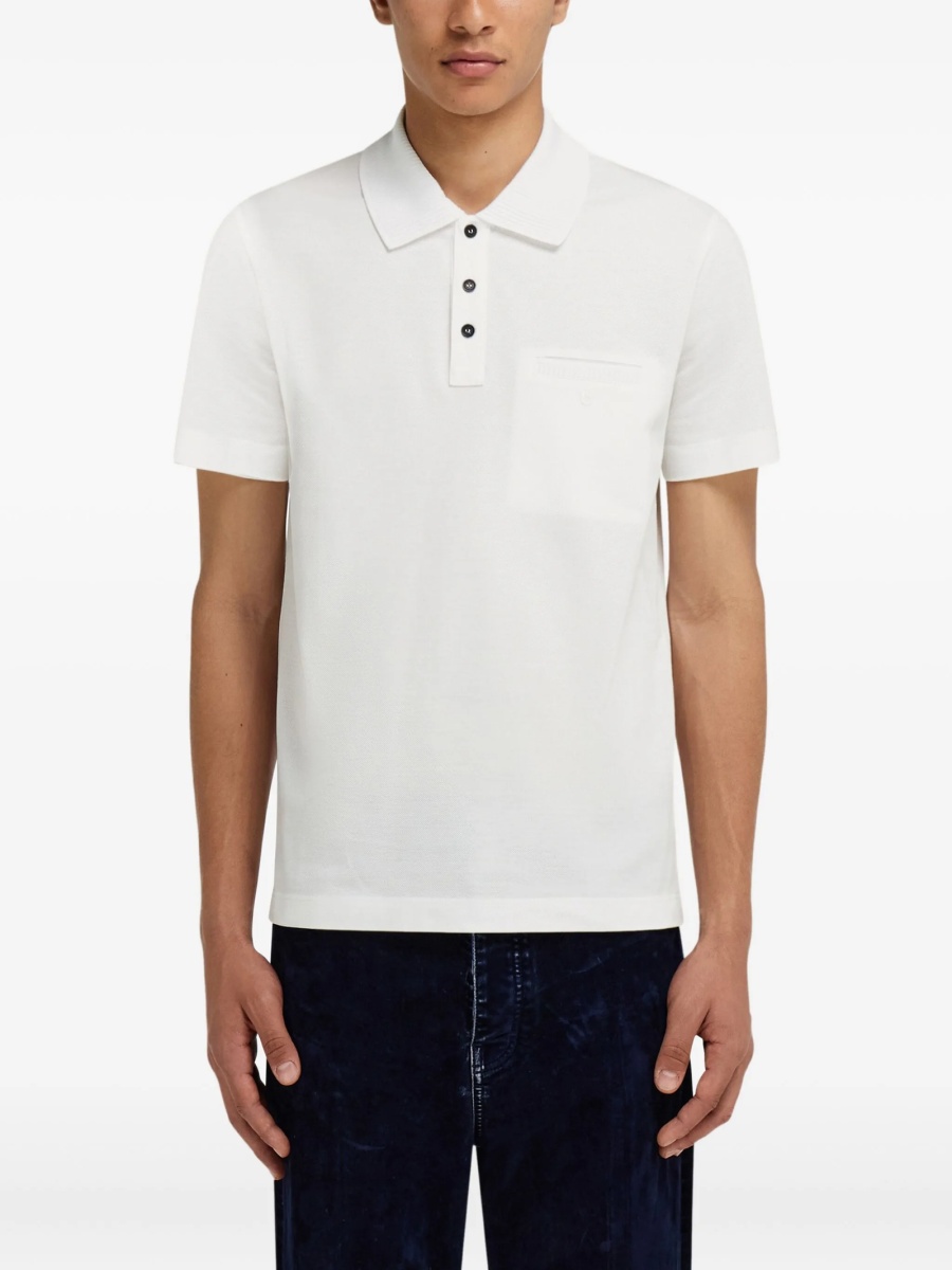 Tricou Polo Ferragamo alb - Img 3