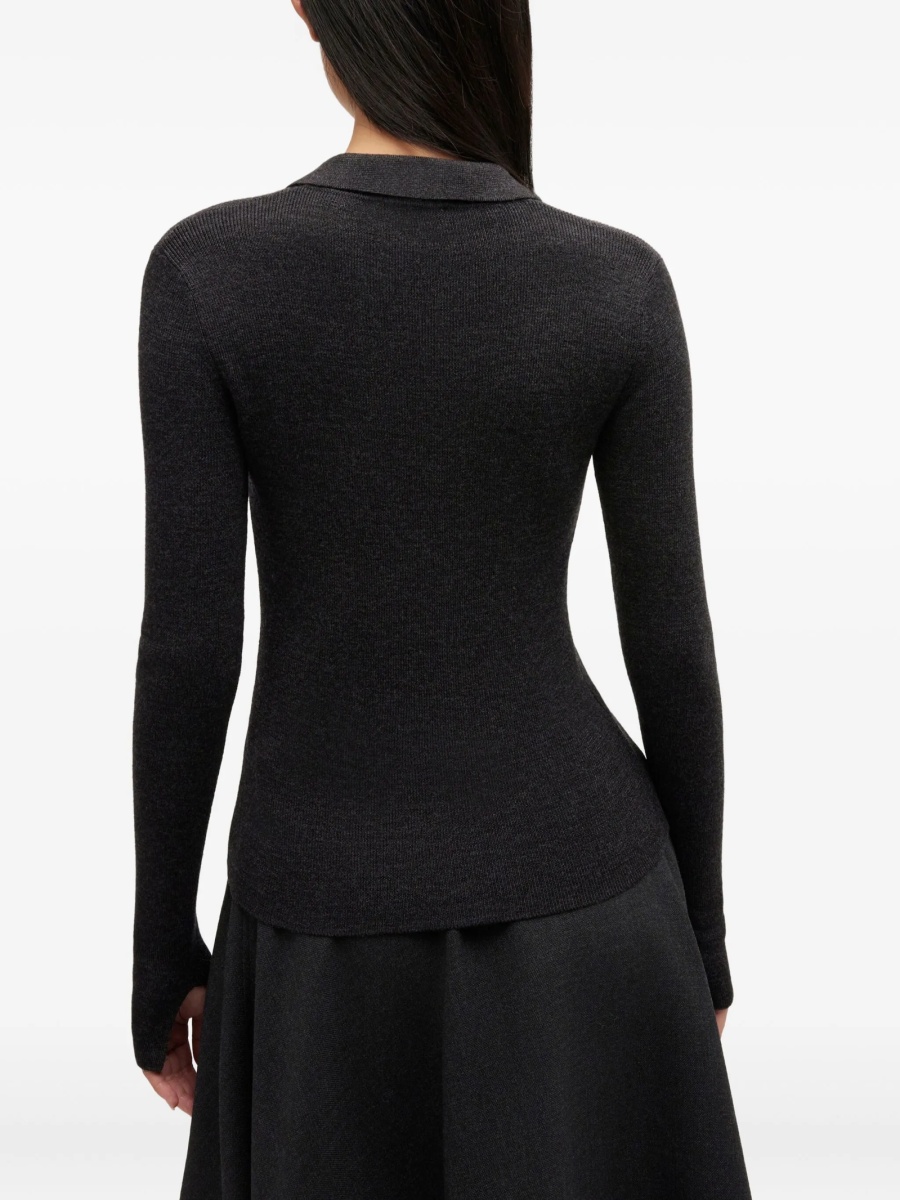 Tricou Polo Ganni gri - Img 4