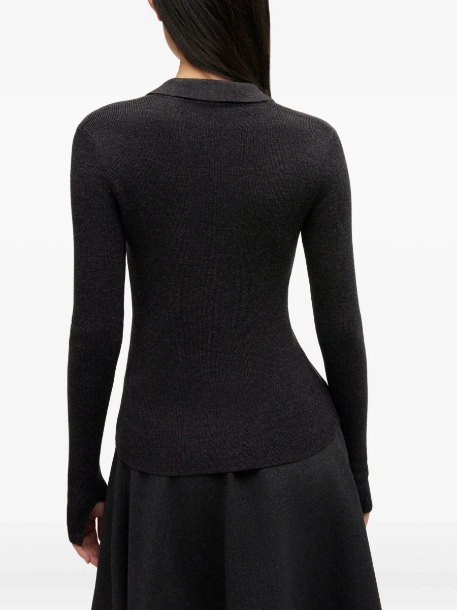 Tricou Polo Ganni gri - Img 4