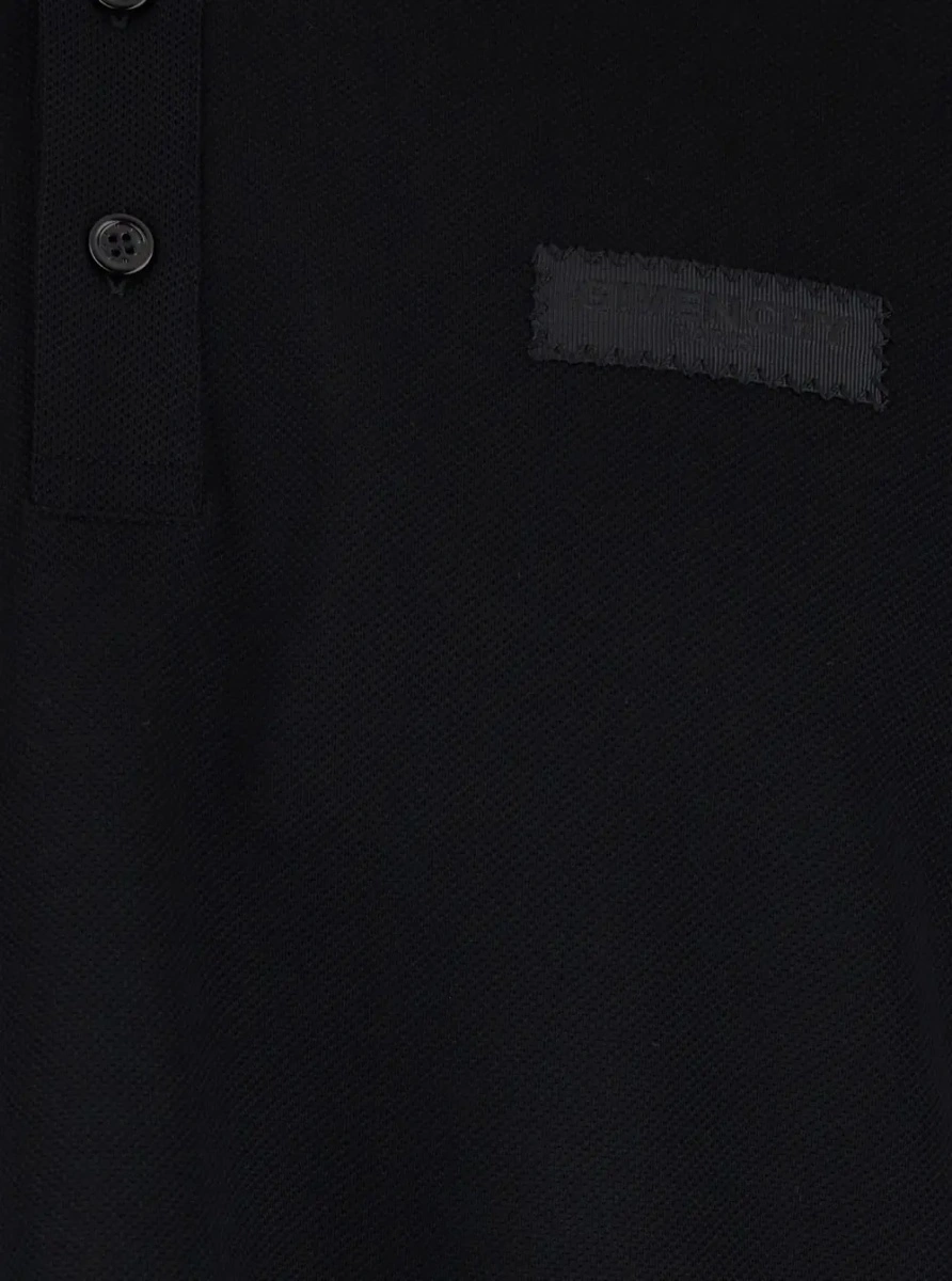 Tricou polo Givenchy negru din bumbac - Img 3