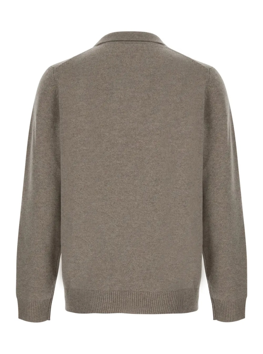 Tricou Polo Heavy Cashmere Polo Collar Gray Women - Img 2