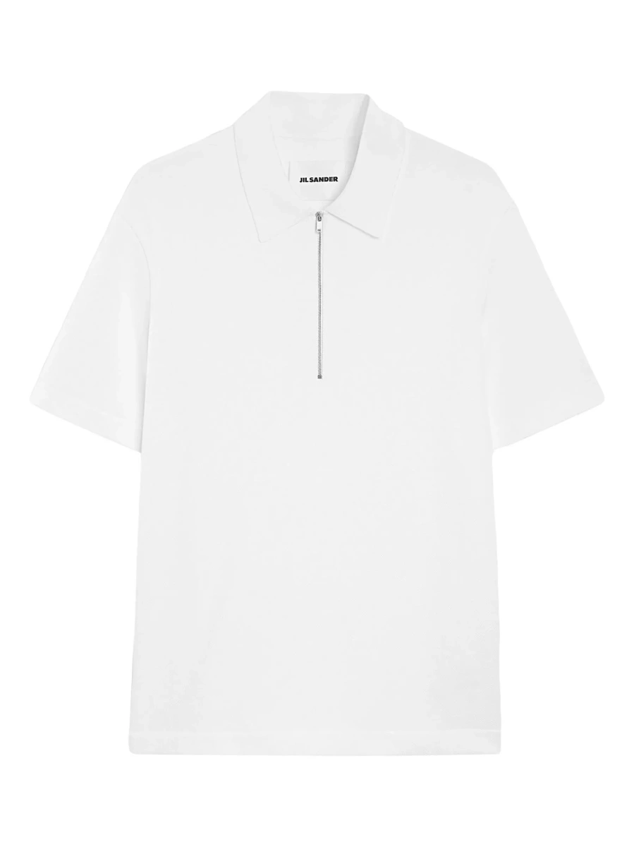 Tricou polo Jil Sander alb din bumbac - Img 6